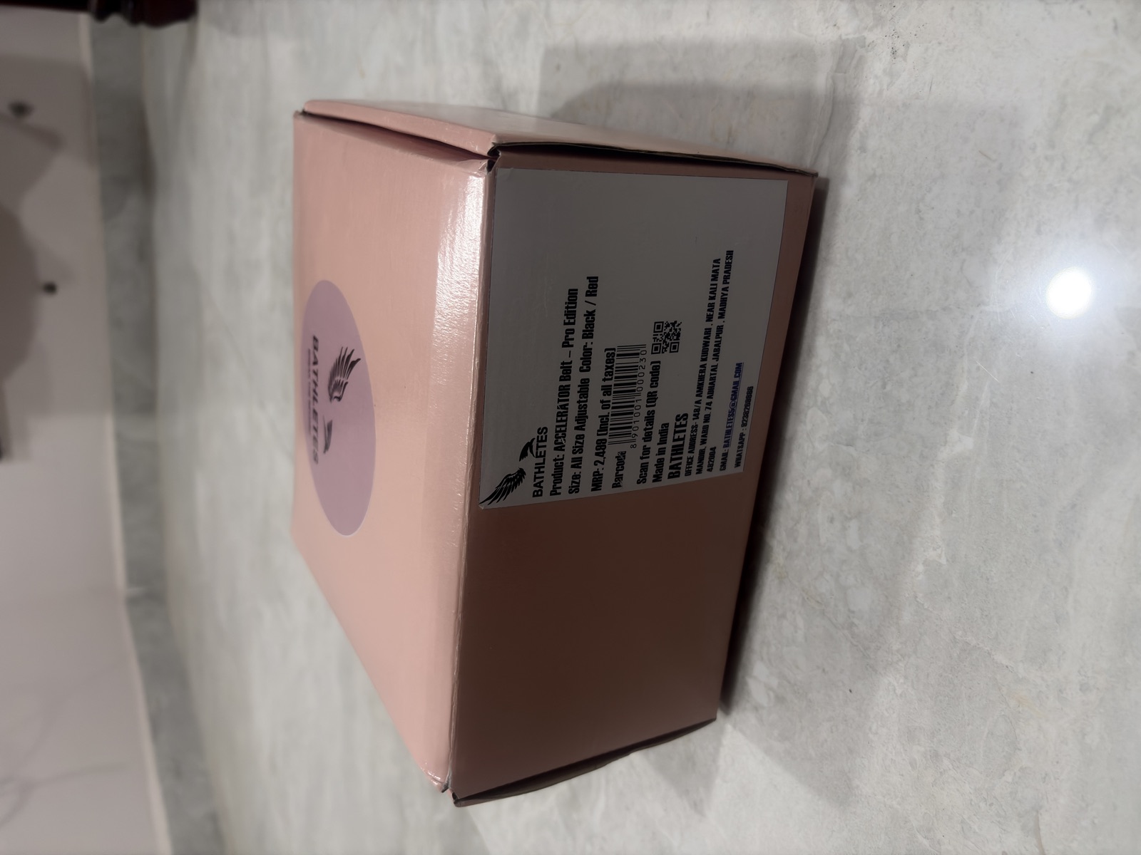 Product label: Accelerator Belt — Pro Edition, MRP, made in India